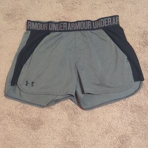 Under Armour Women's Gray and Black Athletic Shorts
